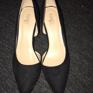 Black suede High heel